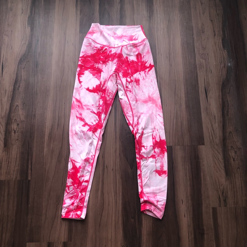 Balance athletica pink tie dye leggings